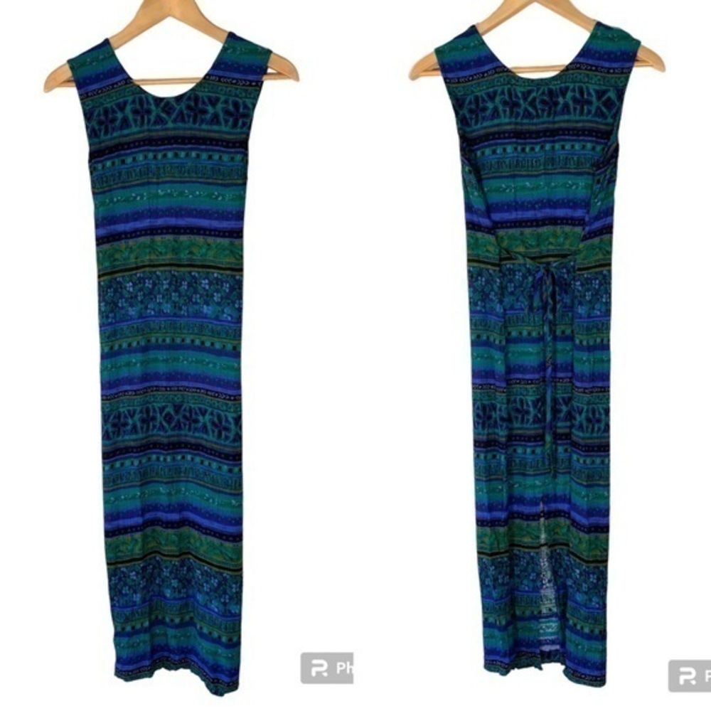 SARAH B STUDIO Vintage Tropical Print Shift Dress 16P